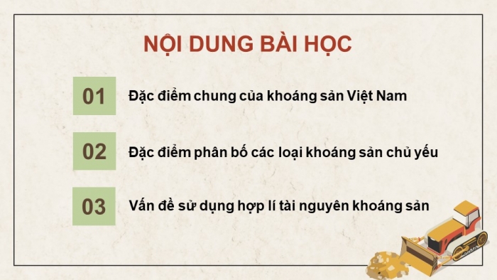 Giáo án điện tử Địa lí 8 kết nối Bài 3: Khoáng sản Việt Nam