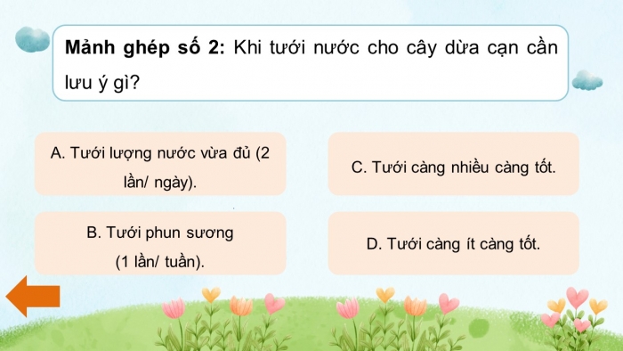 Giáo án điện tử Công nghệ 4 chân trời: Ôn tập Phần 1