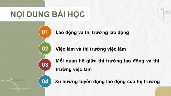 Giáo án điện tử Kinh tế pháp luật 11 kết nối Bài 5: Thị trường lao động và việc làm