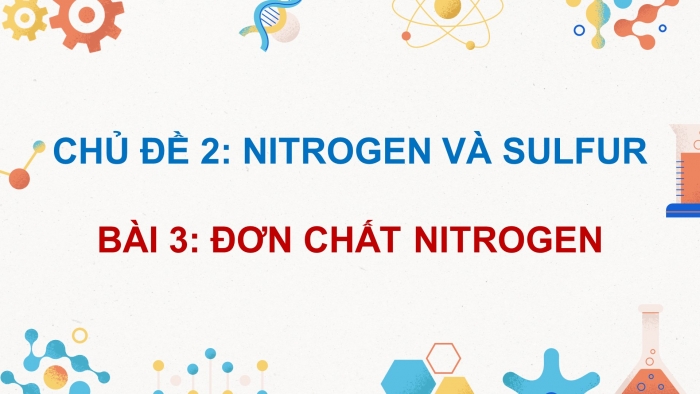 Giáo án điện tử Hoá học 11 chân trời Bài 3: Đơn chất nitrogen