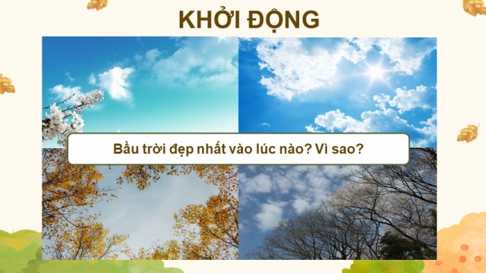 Giáo án điện tử Tiếng Việt 4 kết nối Bài 20 Đọc Bầu trời mùa thu