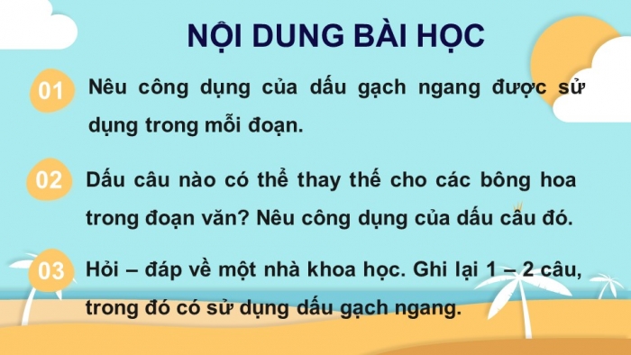 Giáo án điện tử Tiếng Việt 4 kết nối Bài 29 Luyện từ và câu Luyện tập về Dấu gạch ngang