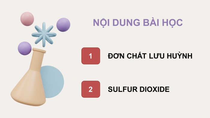 Giáo án điện tử Hoá học 11 chân trời Bài 6: Sulfur và Sulfur dioxide