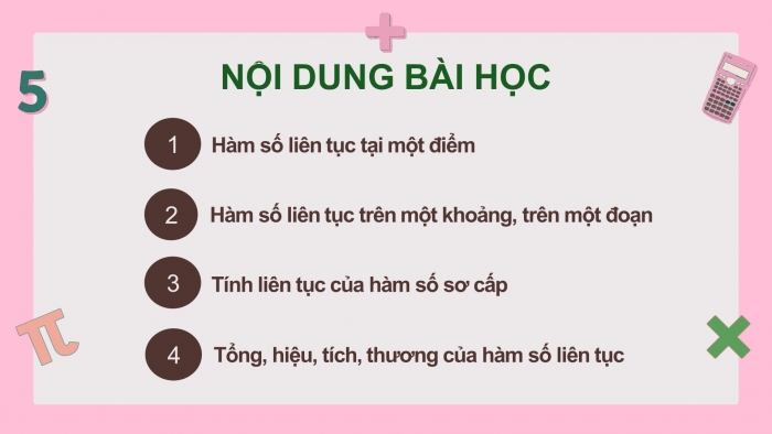 Giáo án điện tử Toán 11 chân trời Chương 3 Bài 3: Hàm số liên tục