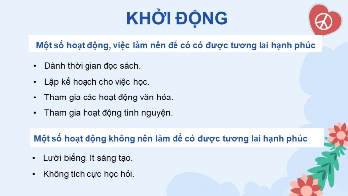 Giáo án điện tử Công dân 8 chân trời Bài 6: Xác định mục tiêu cá nhân