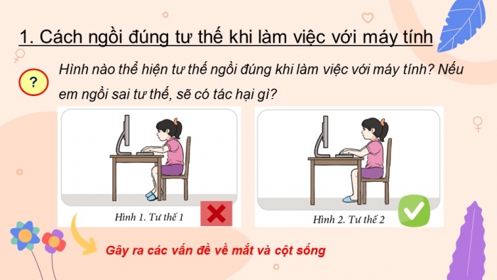 Giáo án điện tử bài 5: Bảo vệ sức khỏe khi dùng máy tính 