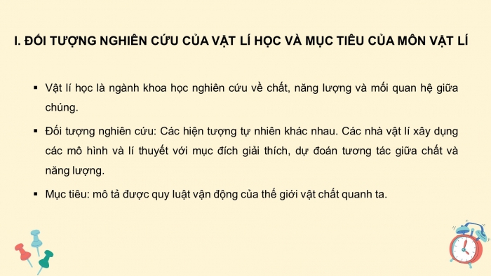 Giáo án điện tử vật lí 10 cánh diều bài: Bài mở đầu - Giới thiệu mục đích học tập môn vật lí