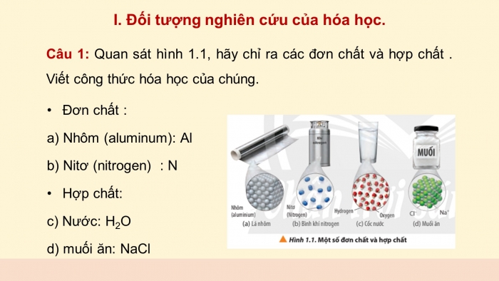 Giáo án điện tử hóa học 10 chân trời bài 1: Nhập môn hóa học