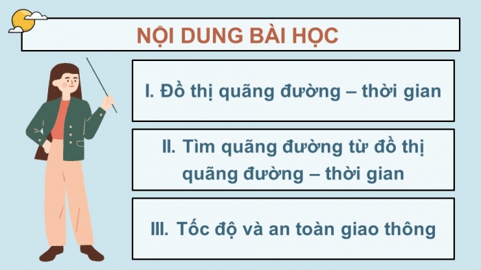 Giáo án điện tử KHTN 7 cánh diều – Phần vật lí bài 8: Đồ thị quãng đường – thời gian