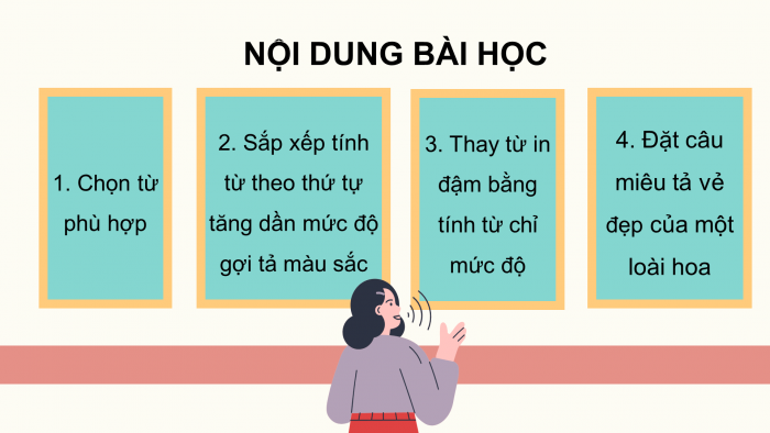 Giáo án điện tử Tiếng Việt 4 chân trời CĐ 3 Bài 1 Luyện từ và câu: Luyện tập về tính từ