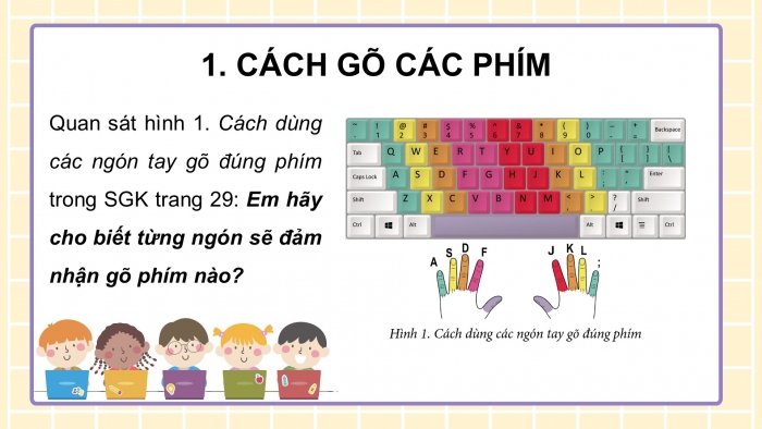 Giáo án điện tử tin học 3 cánh diều bài 3: Em tập gõ hàng phím trên và dưới