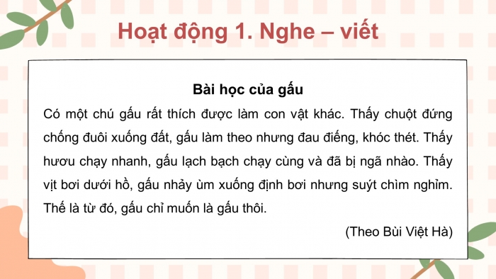 Giáo án điện tử tiếng việt 3 kết nối bài 13: Mèo đi câu cá. Tiết 3 - viết