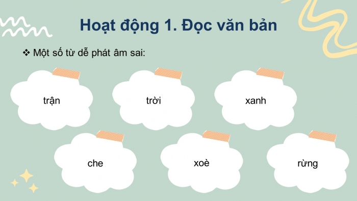 Giáo án điện tử tiếng việt 3 kết nối bài 7: Mặt trời xanh của tôi. Tiết 1 – 2. Đọc