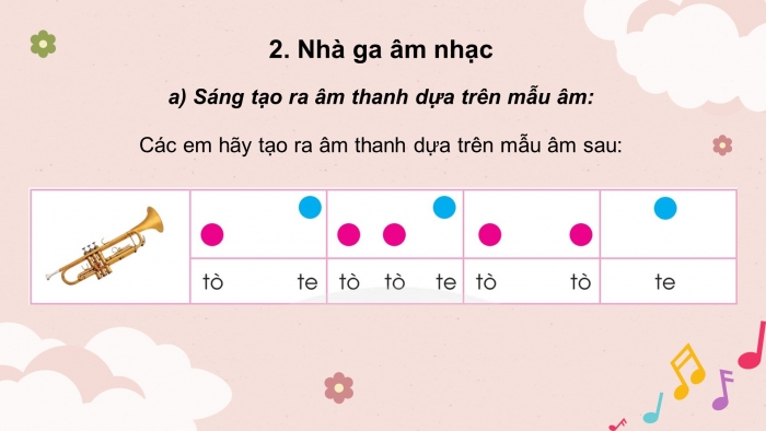 Giáo án điện tử âm nhạc 3 chân trời tiết 4: Luyện hát Quốc ca Việt Nam kết hợp đệm nhạc cụ maracas. Nhà ga âm nhạc. Củng cố, dặn dò, gợi ý cho chủ đề 3