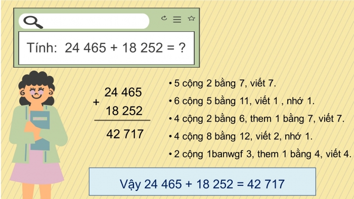 Giáo án điện tử toán 3 cánh diều bài: Phép cộng trong phạm vi 100 000 (2 tiết)