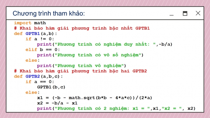 Giáo án điện tử tin học 10 cánh diều bài 11: Thực hành lập trình với hàm và thư viện