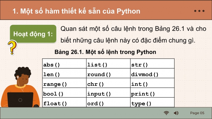 Giáo án điện tử tin học 10 kết nối bài 26: Hàm trong python (2 tiết)