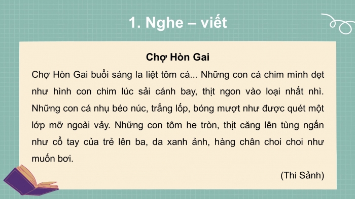 Giáo án điện tử tiếng việt 3 kết nối tri thức bài 19: Sông hương - tiết 3: viết