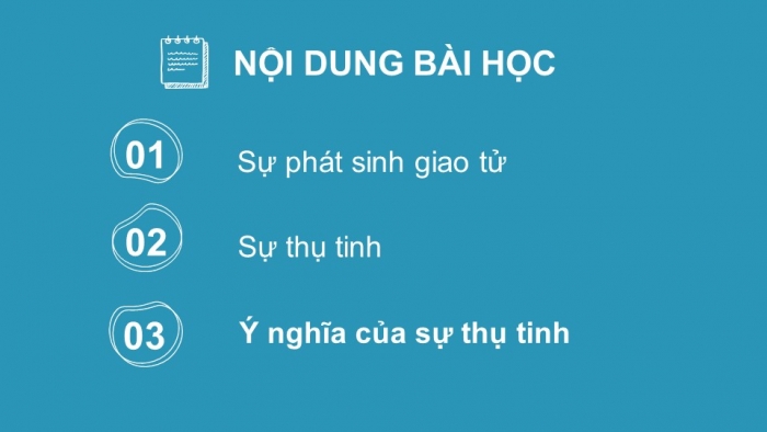 Giáo án điện tử sinh học 9 bài 11: Phát sinh giao tử và thụ tinh