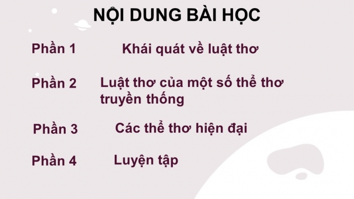 Giáo án điện tử Ngữ văn 12 bài: Luật thơ