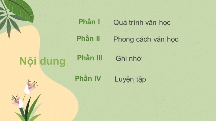 Giáo án điện tử Ngữ văn 12 bài: Quá trình văn học và phong cách văn học