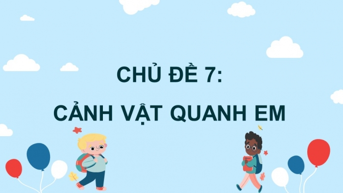 Bài giảng điện tử mĩ thuật 3 kết nối tri thức chủ đề 7: Cảnh vật quanh em