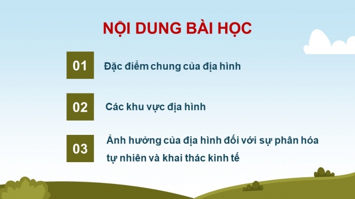 Giáo án điện tử Địa lí 8 kết nối Bài 2: Địa hình Việt Nam