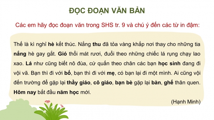 Giáo án điện tử Tiếng Việt 4 kết nối Bài 1 Luyện từ và câu: Danh từ