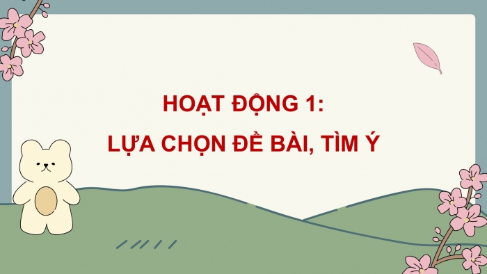 Giáo án điện tử Tiếng Việt 4 cánh diều Bài 1 Viết 2: Luyện tập viết đoạn văn về một nhân vật
