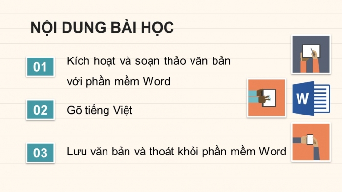 Giáo án điện tử Tin học 4 chân trời Bài 7: Soạn thảo văn bản tiếng Việt