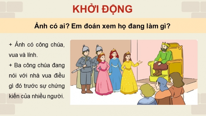 Giáo án điện tử Tiếng Việt 4 cánh diều Bài 8 Đọc 3: Ba nàng công chúa