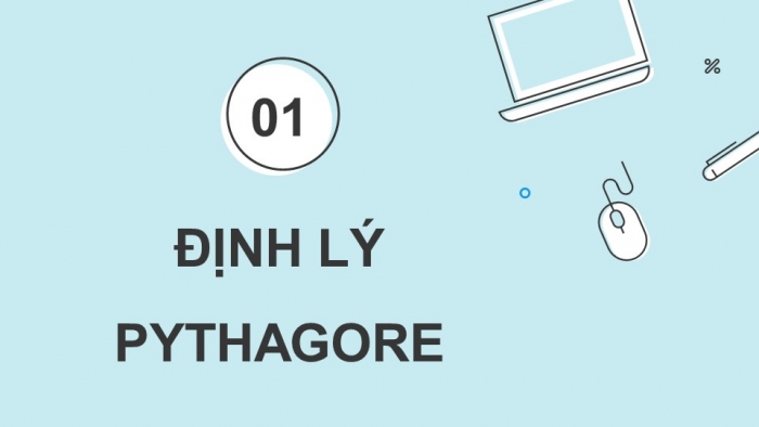 Giáo án điện tử Toán 8 chân trời Chương 3 bài 1: Định lí Pythagore