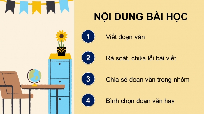 Giáo án điện tử Tiếng Việt 4 chân trời CĐ 4 Bài 5 Viết: Luyện tập viết đoạn văn nêu tình cảm, cảm xúc