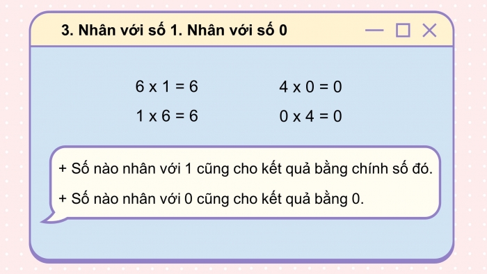 Giáo án điện tử Toán 4 cánh diều Bài 34. Các tính chất của phép nhân