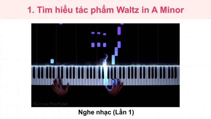 Giáo án điện tử Âm nhạc 8 cánh diều Bài 7 tiết 2: Nghe tác phẩm Waltz in a minor, nhạc sĩ Frederic Chopin. Ôn tập bài hát 