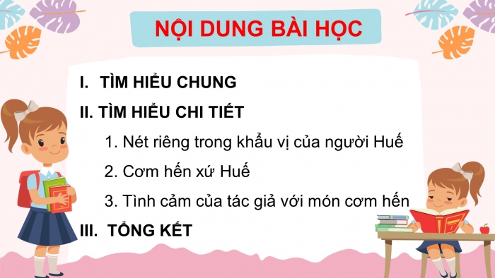 Giáo án điện tử tiết: Đọc - Chuyện cơm hến