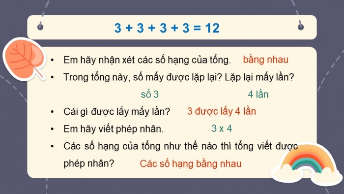 Giáo án điện tử bài 6: Ôn tập phép nhân