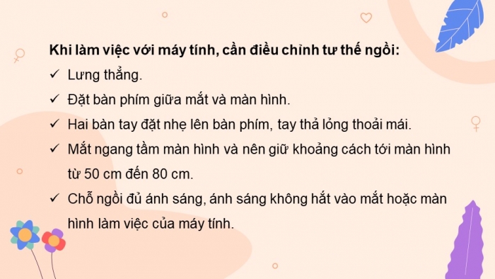 Giáo án điện tử bài 5: Bảo vệ sức khỏe khi dùng máy tính 