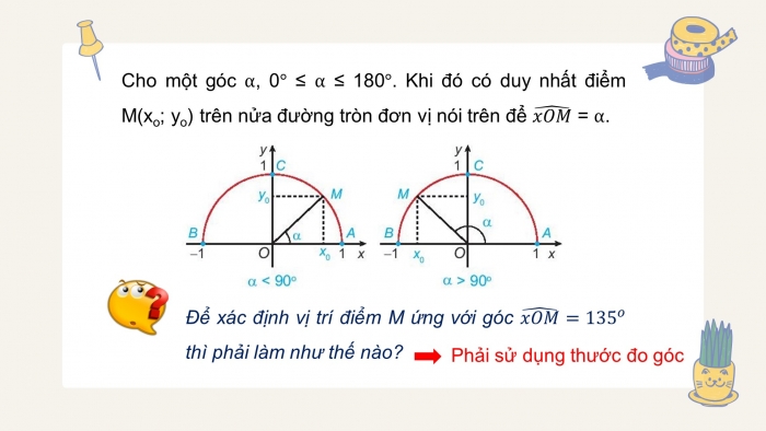 Giáo án điện tử toán 10 kết nối bài 5: Giá trị lượng giác của một góc từ 0 đến 180 (2 tiết)