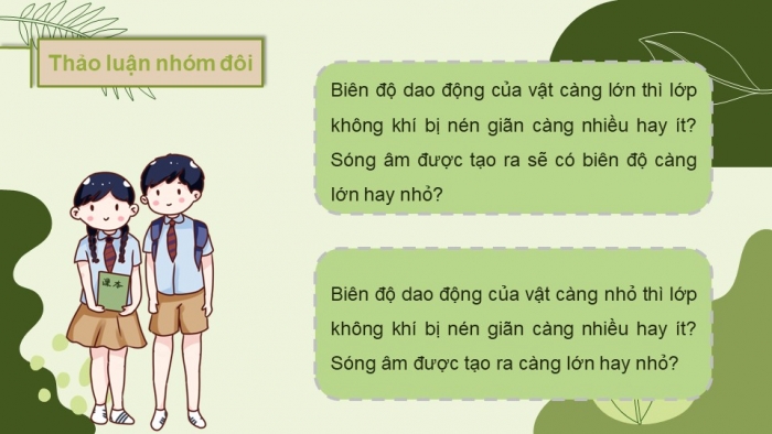 Giáo án điện tử KHTN 7 cánh diều – Phần vật lí bài 10: Biên độ, tần số, độ to và độ cao của âm