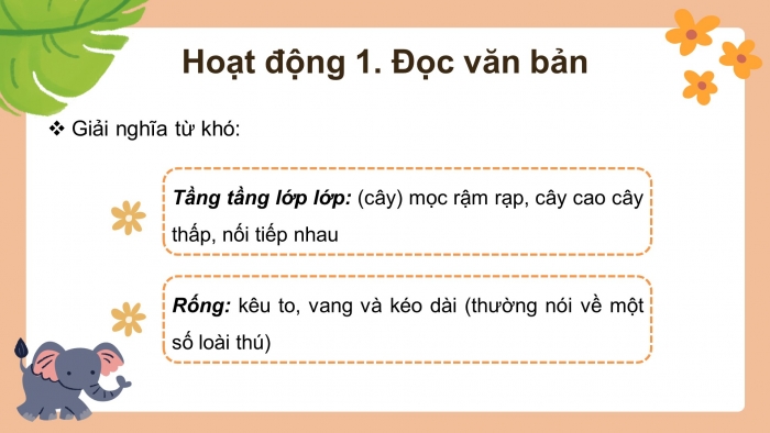 Giáo án điện tử tiếng việt 3 kết nối bài 8: Bầy voi rừng trường sơn. Tiết 1 – 2: Đọc