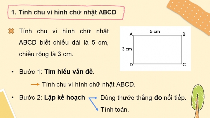 Giáo án điện tử toán 3 chân trời bài: Chu vi hình chữ nhật (2 tiết)