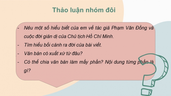 Giáo án điện tử ngữ văn 7 cánh diều tiết: Đức tính giản dị của bác Hồ