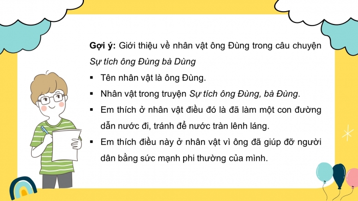 Giáo án điện tử tiếng việt 3 kết nối tri thức bài 22: Sự tích ông đùng, bà đùng - Tiết 4. Luyện viết đoạn