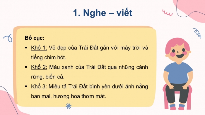 Giáo án điện tử tiếng việt 3 kết nối tri thức bài 27: Thư của ông trái đất gửi các bạn nhỏ - Tiết 3. Viết