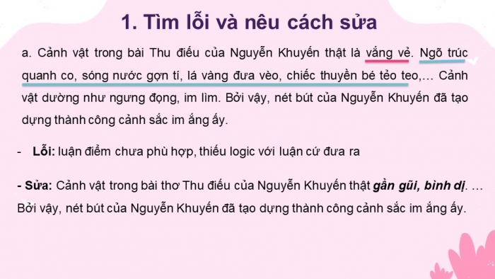 Giáo án điện tử Ngữ văn 12 bài: Chữa lỗi lập luận trong văn nghị luận