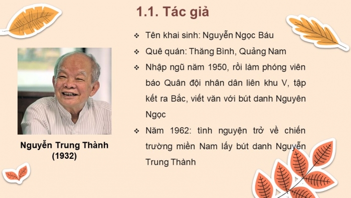 Giáo án điện tử Ngữ văn 12 bài: Rừng xà nu