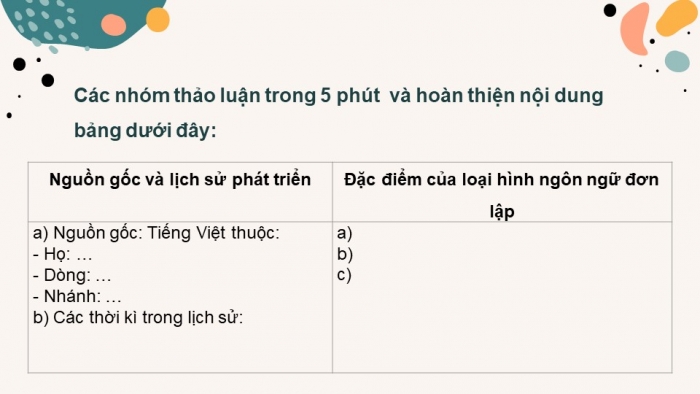 Giáo án điện tử Ngữ văn 12 bài: Tổng kết phần Tiếng Việt: lịch sử, đặc điểm loại hình và các phong cách ngôn ngữ