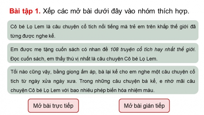 Giáo án điện tử Tiếng Việt 4 kết nối Bài 13 Viết: Luyện viết mở bài, kết bài cho bài văn kể lại một câu chuyện