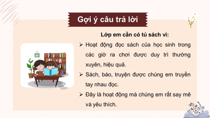 Giáo án điện tử Tiếng Việt 4 chân trời CĐ 1 Bài 2 Nói và nghe: Trao đổi về việc xây dựng tủ sách của lớp em